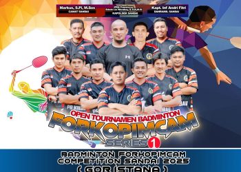 Persiapan Matang Jelang Technical Meeting Open Turnamen Badminton Forkopimcam Sandai Series 1