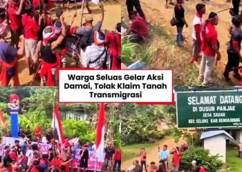 Warga Kecamatan Seluas Kabupaten Bengkayang Aksi Damai di Kecamatan Seluas Desa Sahan Dusun Nibung